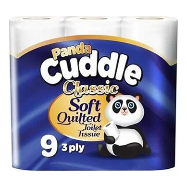 Panda Toilet Roll 3 Ply 9x5 Pack Blue