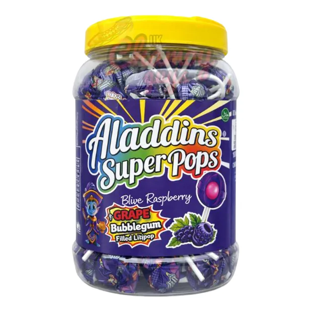 Aladdin Lollipop Grape Bublegum